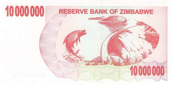 10 Million Dollars Zimbabwe p.55a 2008